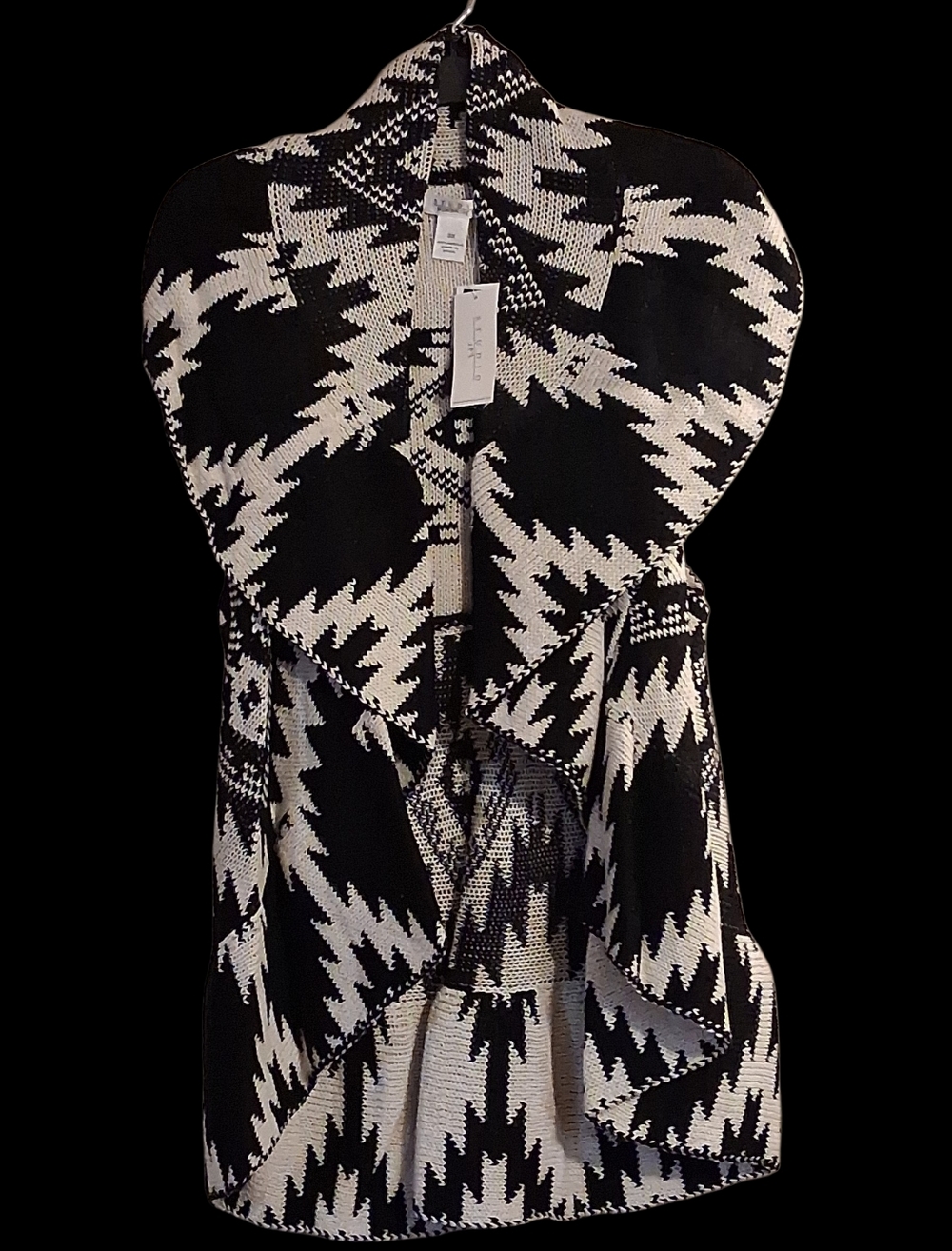 Cardigan Reversible Black And White By Studio Size 3X New With Tags